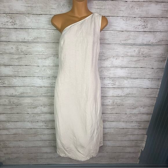Madewell One Shoulder Midi Dress Lighthouse Size 0 - Picture 3 of 6